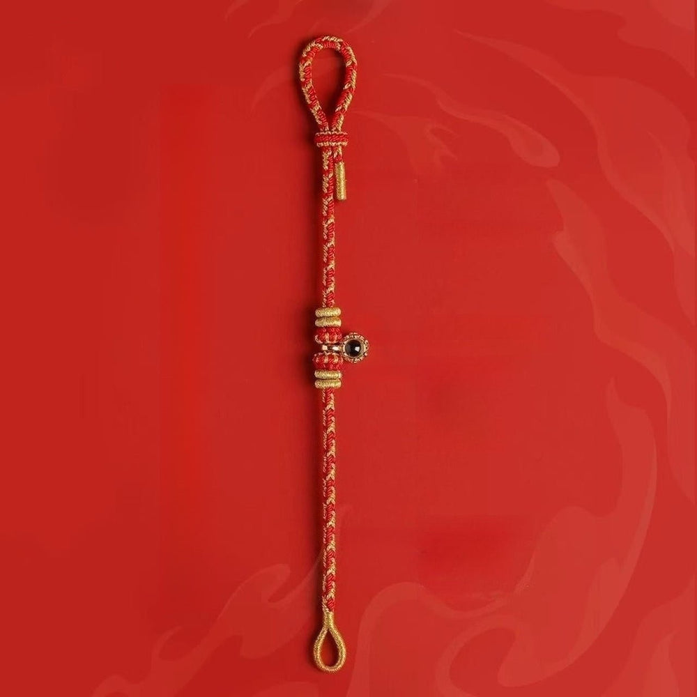 2026 Zodiac Guardian Buddha & Heart Sutra Red Cord Bracelet - Harmony & Wish Fulfillment - flat lay
