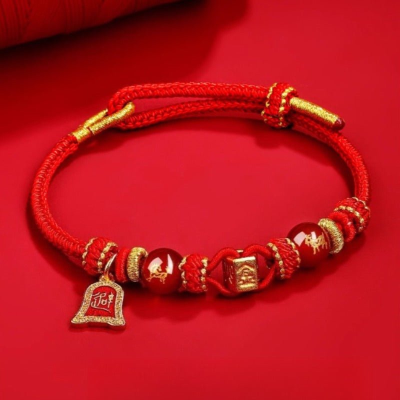 2026 Zodiac Harmony & Tai Sui Safeguard Red Cord - Protection & Smooth Progress - front view1