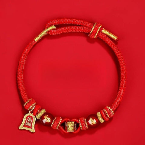 2026 Zodiac Harmony & Tai Sui Safeguard Red Cord - Protection & Smooth Progress - Rabbit