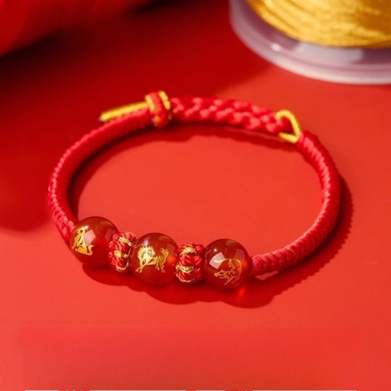 2026 Zodiac San He Triad Harmony Red Cord - Protection & Auspicious Flow - front view1