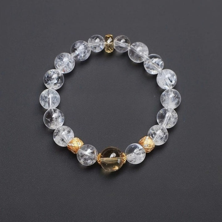 Aura Quartz &amp; Citrine Abundance Bracelet - Protection &amp; Clarity