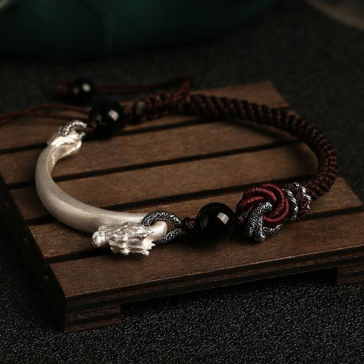 Auspicious Blessings Dragon Cuff Bracelet - Protection &amp; Harmony -  Staged Shot