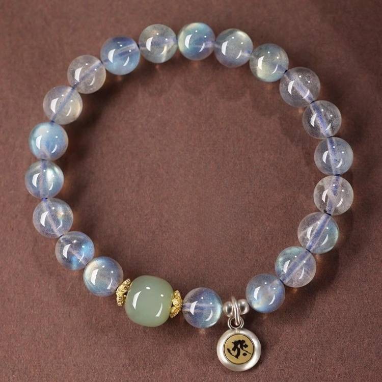 Calm Guardian Chinese Zodiac Buddha Charm Bracelet - Protection &amp; Intuitive Flow - Ox&amp;Tiger(8mm) Style