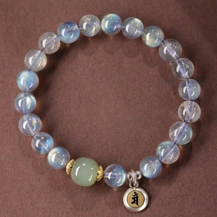 Calm Guardian Chinese Zodiac Buddha Charm Bracelet - Protection &amp; Intuitive Flow - Rabbit(8mm) Style