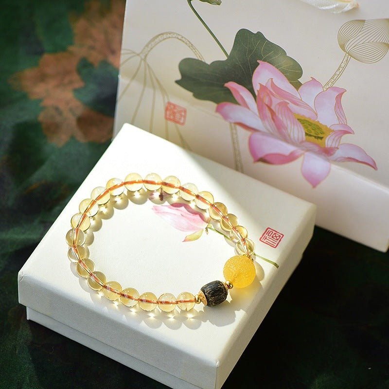 Citrine Wealth Attraction Bracelet - Prosperity • Success • Joy - on gift box
