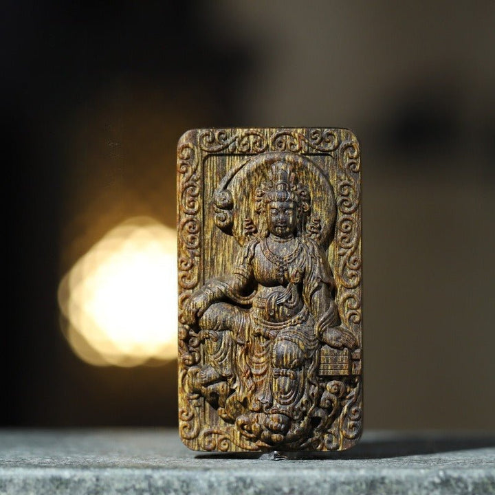 Compassionate Guardian Avalokitesvara Pendant - Blessing &amp; Peace - front view 1