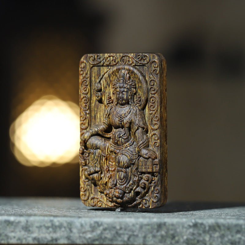 Compassionate Guardian Avalokitesvara Pendant - Blessing & Peace - front viewv2