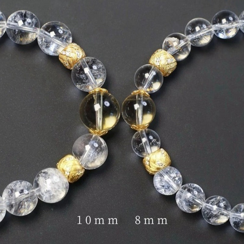 Aura Quartz &amp; Citrine Abundance Bracelet - Protection &amp; Clarity