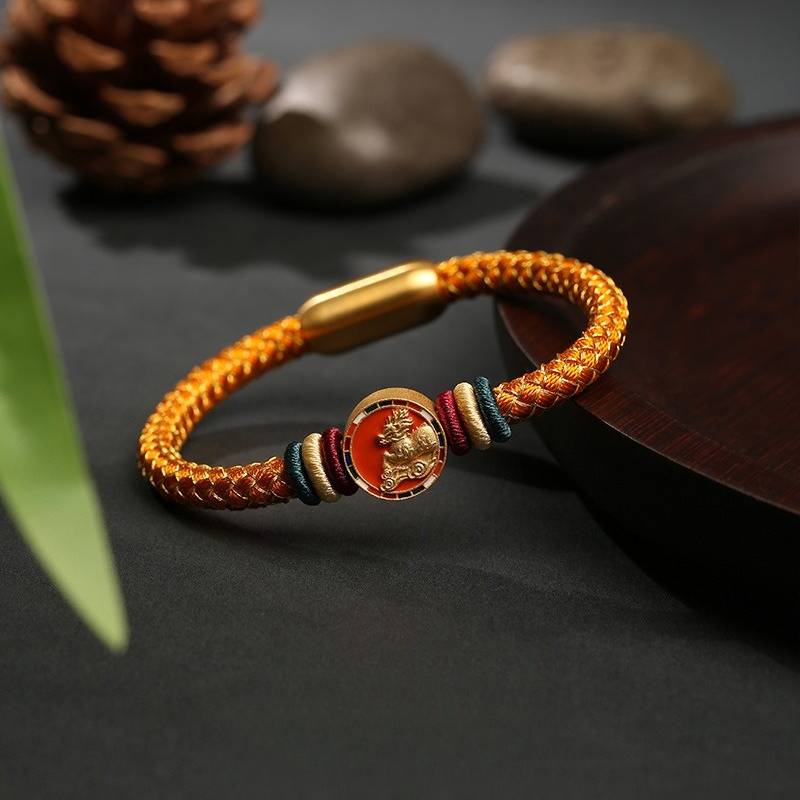 Five-Element Celestial Guardians Personalized Bracelet Collection - Personalized for Your Birth Chart - Qi Lin(Earth)+15cm