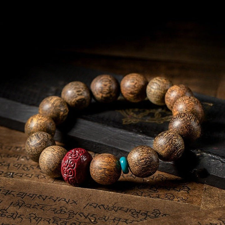 Grounded Confidence Bead Bracelet - Wisdom &amp; Protection - staged shot