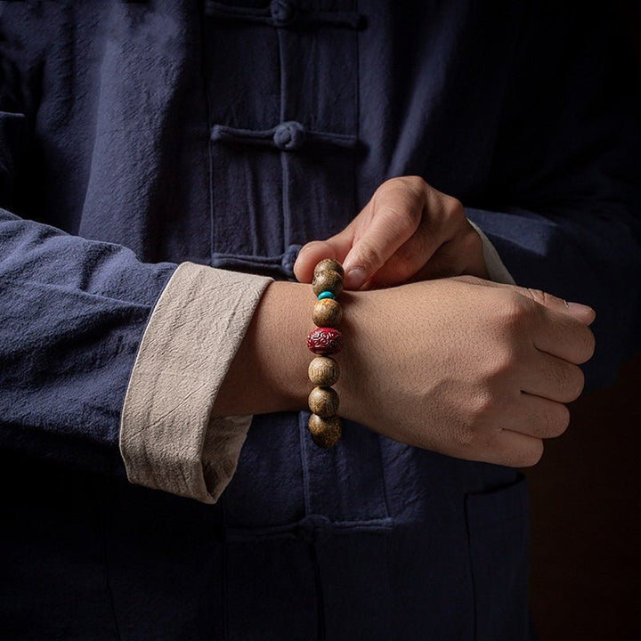 Grounded Confidence Bead Bracelet - Wisdom &amp; Protection - on wrist