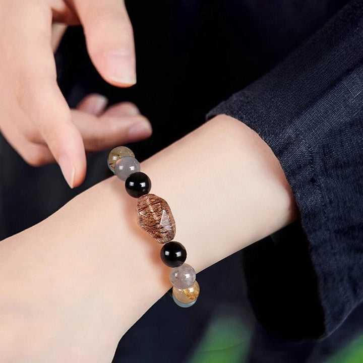 Grounded Harmony Compatible Zodiac Triads Bracelet - Fortune &amp; Protection - Wearing diagram