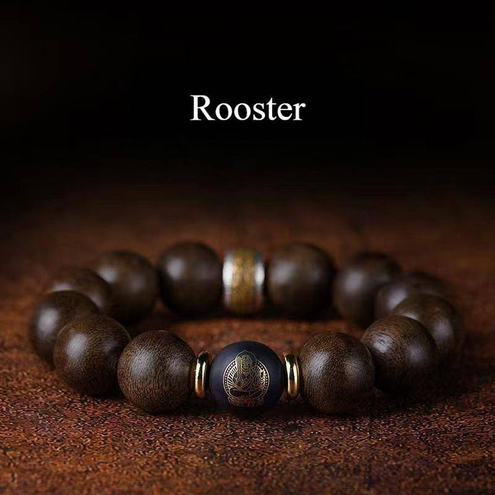 Guardian Chinese Zodiac Buddha Bracelet - Peace &amp; Smooth Fortune - Rooster