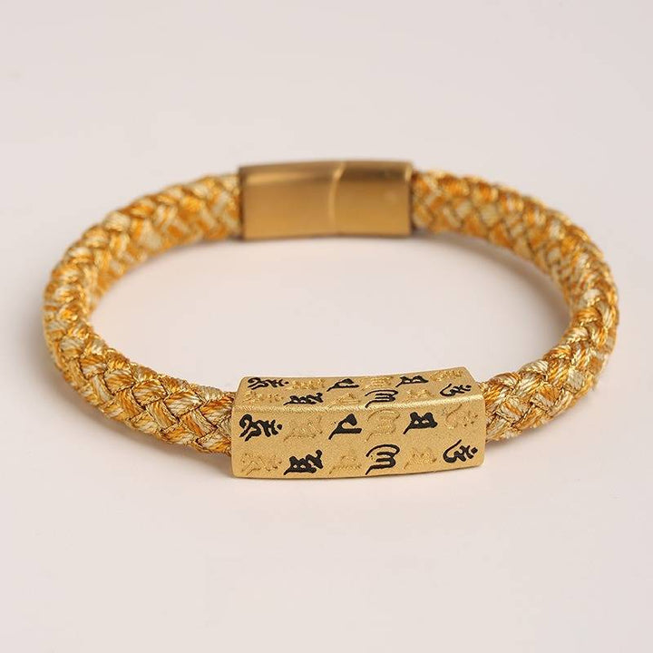 Guardian Mantra Cord Bracelet - Good Fortune &amp; Calm - B(16cm)