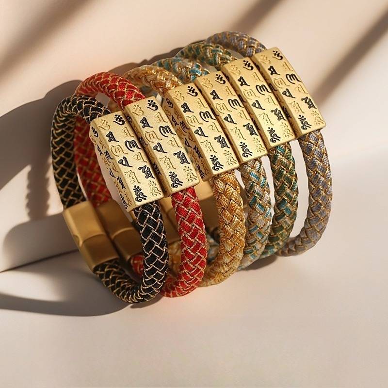 Guardian Mantra Cord Bracelet - Good Fortune & Calm - all in one