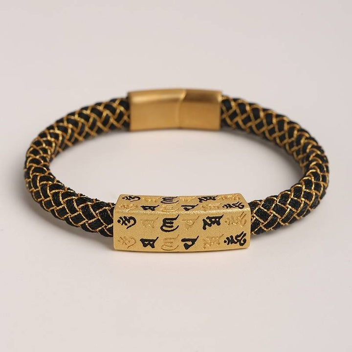 Guardian Mantra Cord Bracelet - Good Fortune &amp; Calm - C(19cm)