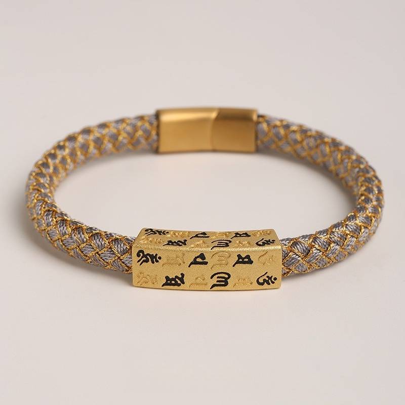 Guardian Mantra Cord Bracelet - Good Fortune &amp; Calm - E(17cm)