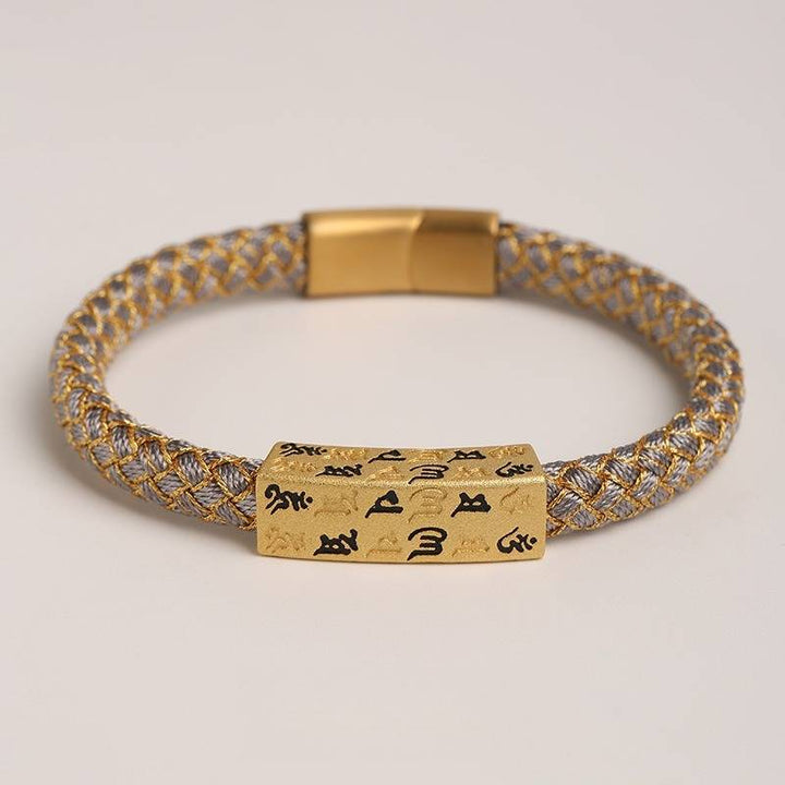 Guardian Mantra Cord Bracelet - Good Fortune &amp; Calm - E(17cm)