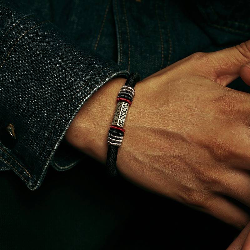 Guardian Mantra Prism Adjustable Bracelet - Focus &amp; Calm - on wrist