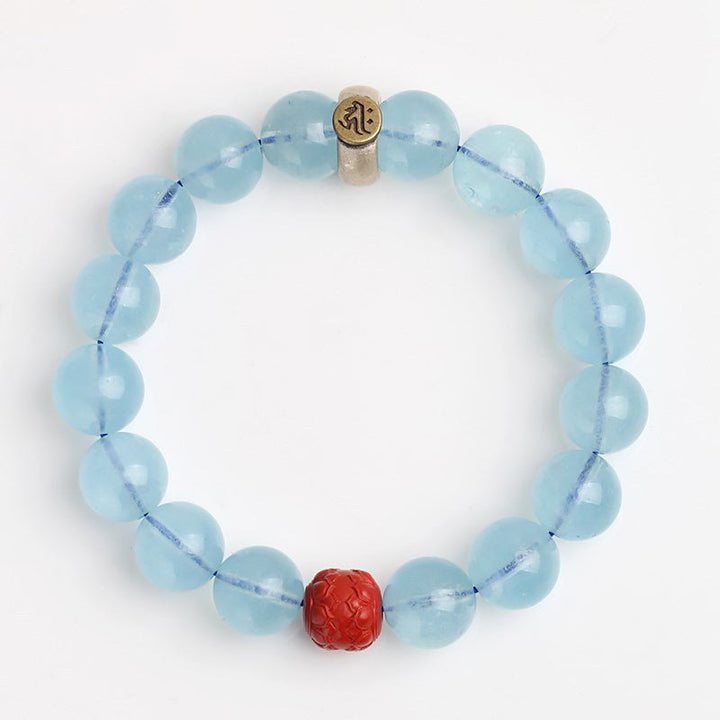 Guardian Mantra &amp; Zodiac Birth Buddha Bracelet - Harmony • Protection • Wisdom - top view