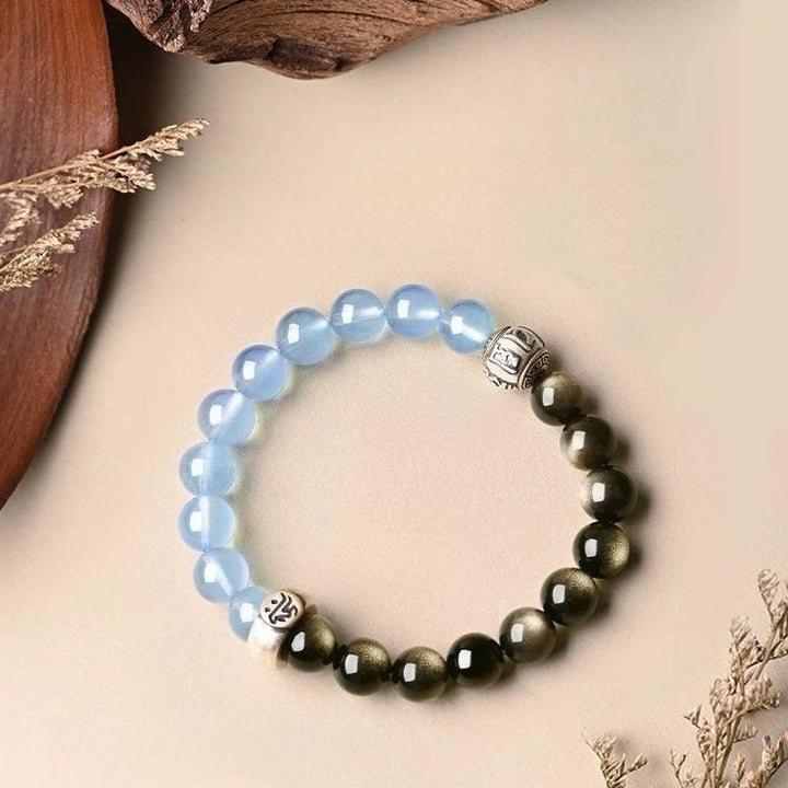 Guardian Mantra &amp; Zodiac Buddha Double Blessing Bracelet - Peace &amp; Good Fortune - Rat