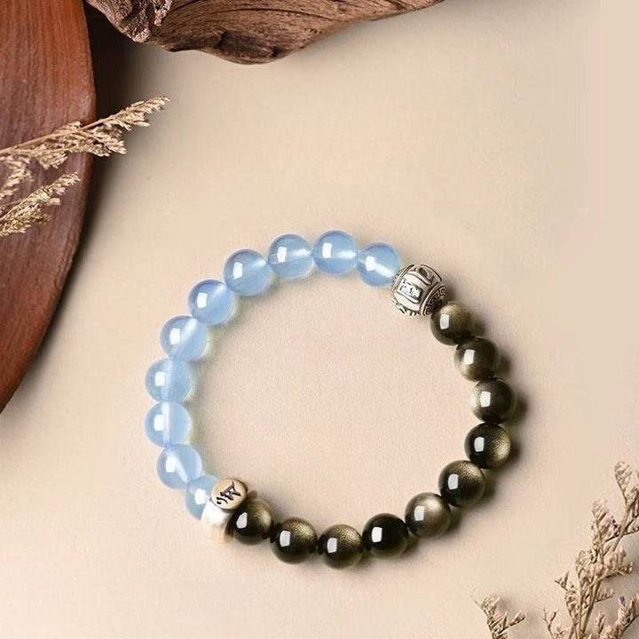 Guardian Mantra &amp; Zodiac Buddha Double Blessing Bracelet - Peace &amp; Good Fortune - Rabbit