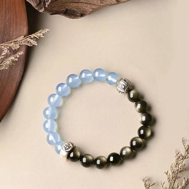 Guardian Mantra &amp; Zodiac Buddha Double Blessing Bracelet - Peace &amp; Good Fortune - Dog&amp;Pig
