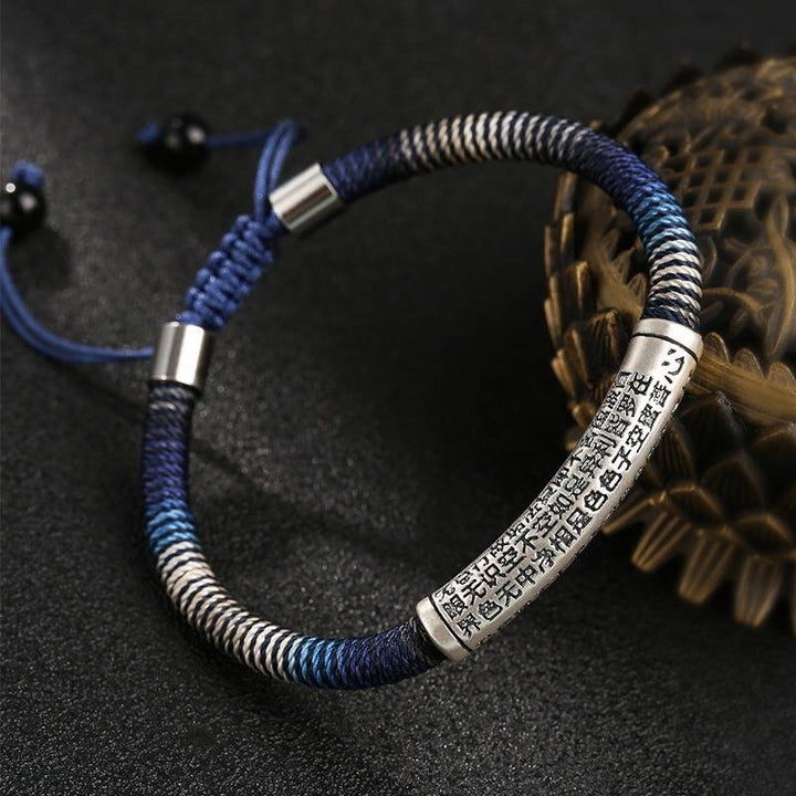 Heart Sutra Blessing Cord Bracelet - Protection &amp; Peace - Prop Styling