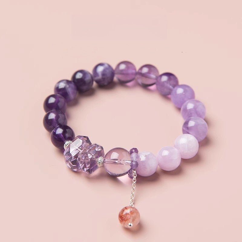 Nine Purple Fire Transformation Bracelet - Calm & Protection - Stage shot of amethyst bracelet 2