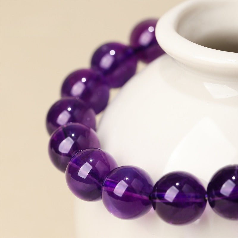 Nine Purple Fire Transformation Bracelet - Intuition &amp; Calm - close up