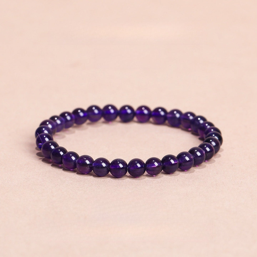 Nine Purple Fire Transformation Bracelet - Intuition &amp; Calm - Collector’s Grade 6mm