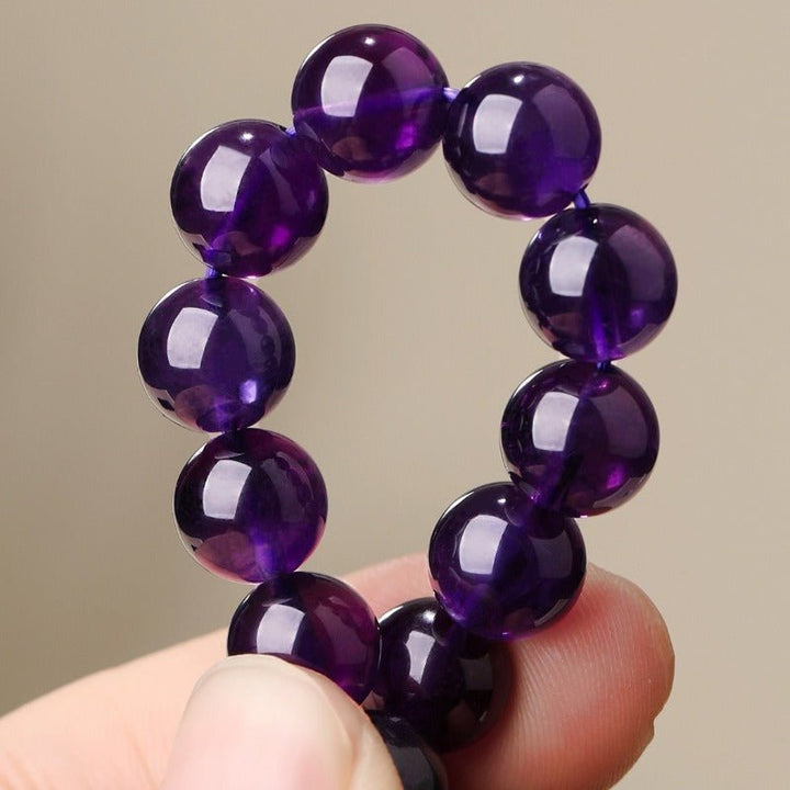 Nine Purple Fire Transformation Bracelet - Intuition &amp; Calm - 0n hand
