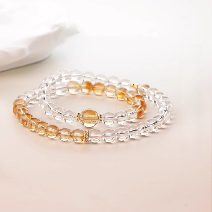 Prosperity &amp; Guardian Double Wrap Crystal Bracelet - Harmony &amp; Clarity - Staged shot 2
