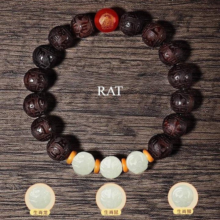 Protection &amp; Harmony Zodiac Triad Bracelet - Blessing • Safeguarding • Renewal - Rat