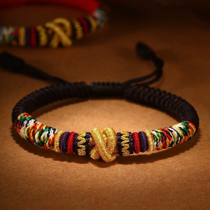 Protection Mantra Charm Bracelet - Peace &amp; Auspicious Blessing - Career Success+Brown Style