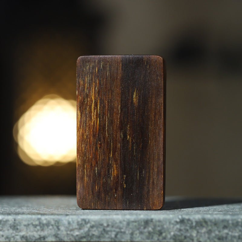 Protective Buddha &amp; Celestial Dragon Pendant - Blessing &amp; Peace - Agarwood Pendant back view
