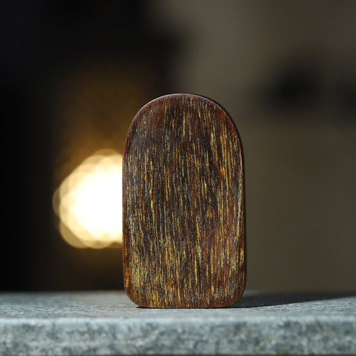 Protective Thousand-Handed Avalokitesvara Pendant - Blessing &amp; Peace - back view of the agarwood pendant