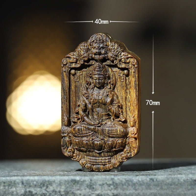 Samantabhadra Bodhisattva Virtue &amp; Action Pendant - Obstacle Removal &amp; Fulfillment - front view 3