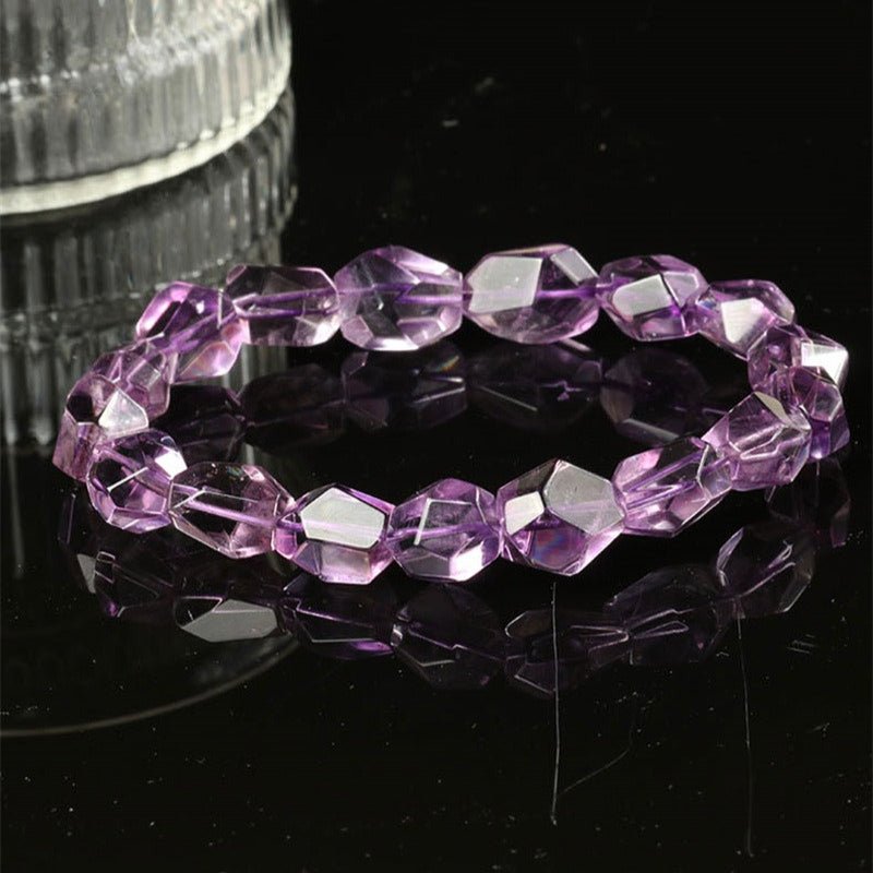 Tranquil Guardian Bolivian Amethyst Bracelet - Intuition & Good Fortune - Staged shot of Amethyst bracelet 1