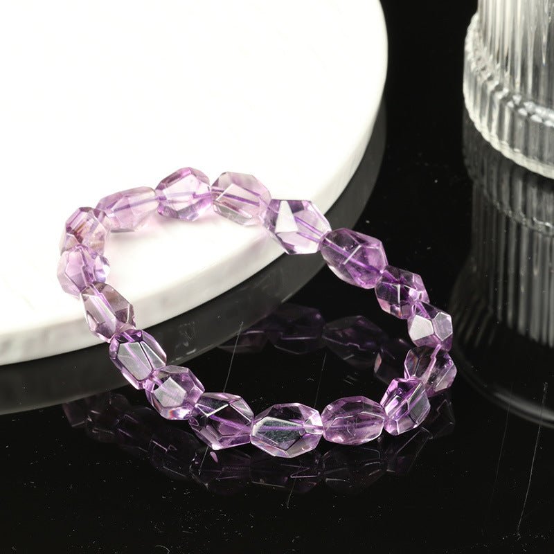 Tranquil Guardian Bolivian Amethyst Bracelet - Intuition &amp; Good Fortune - Staged shot of Amethyst bracelet 4