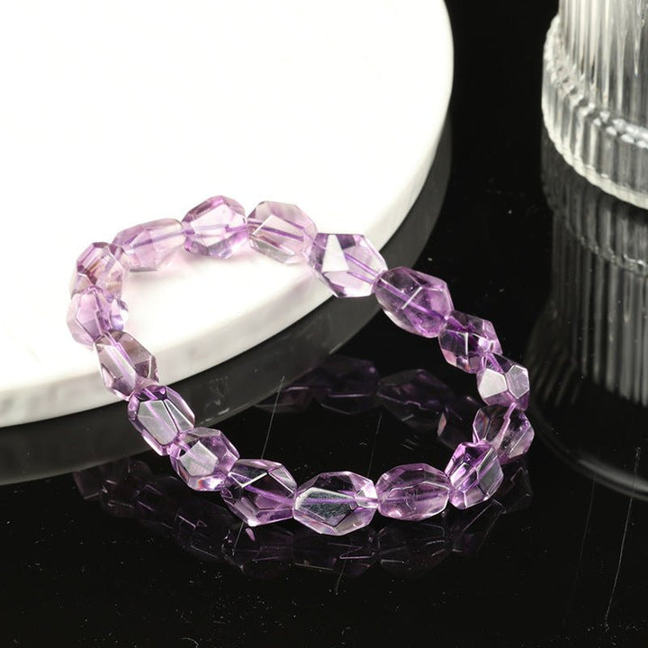 Tranquil Guardian Bolivian Amethyst Bracelet - Intuition &amp; Good Fortune - Staged shot of Amethyst bracelet 4