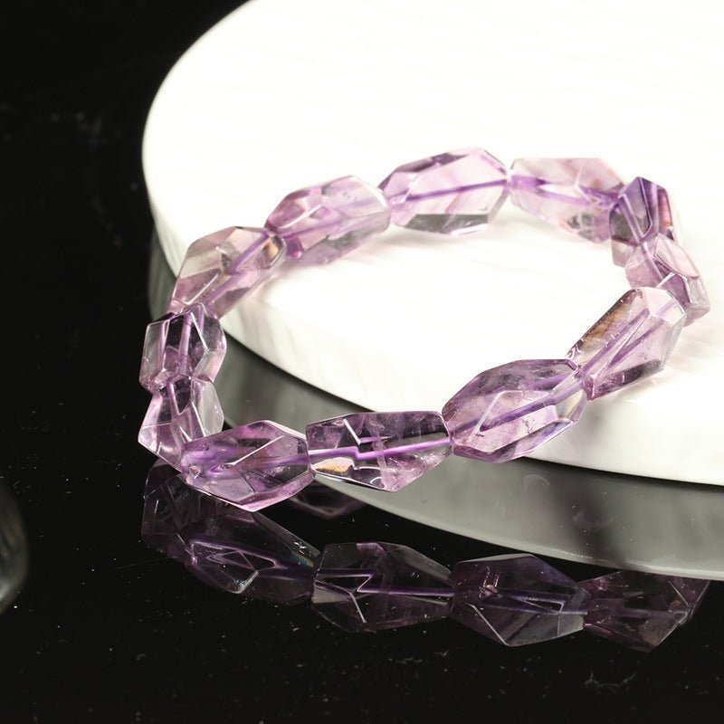 Tranquil Guardian Bolivian Amethyst Bracelet - Intuition & Good Fortune - Staged shot of Amethyst bracelet 2