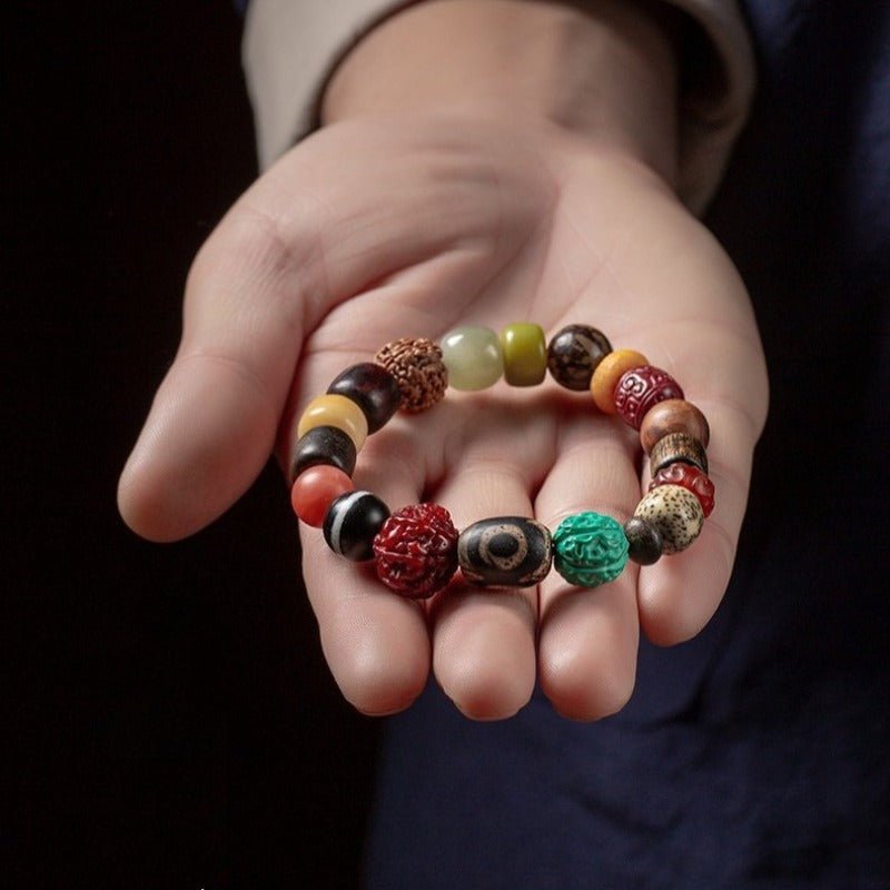 Treasures &amp; Blessings Multi-Gem Bracelet - Peace &amp; Protection &amp; Joy - on hand shot