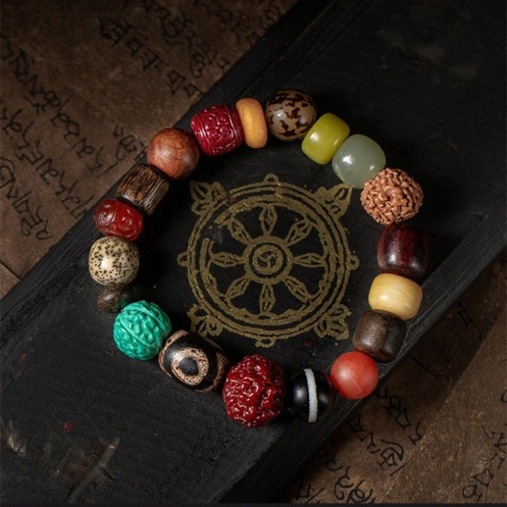 Treasures &amp; Blessings Multi-Gem Bracelet - Peace &amp; Protection &amp; Joy - top view shot