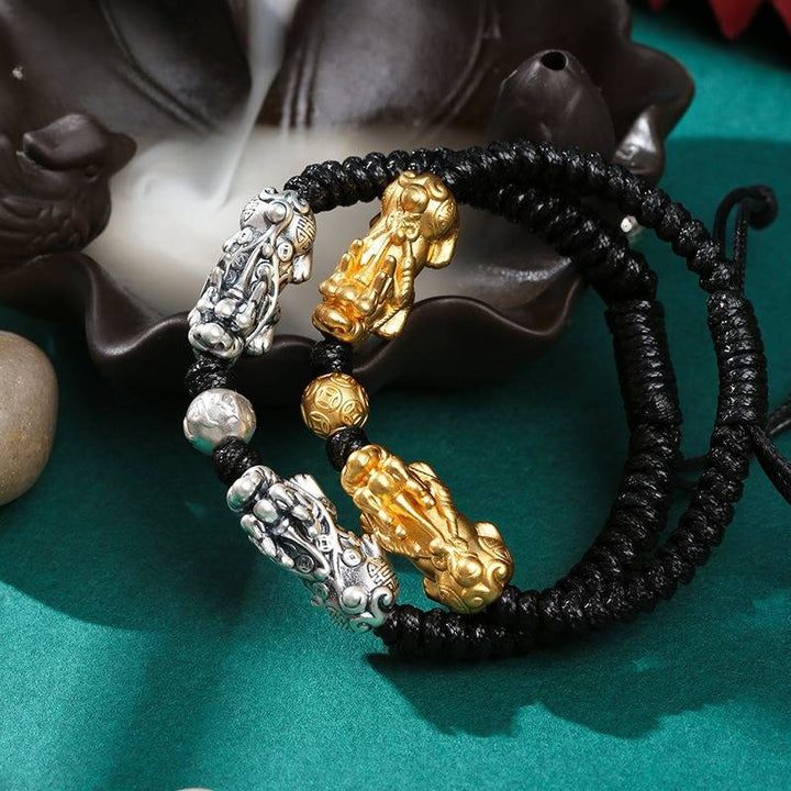 Wealth-Attracting Double Pi Yao Bracelet - Fortune &amp; Protection -