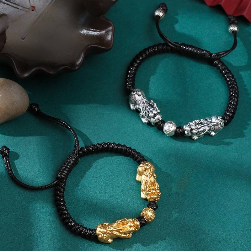 Wealth-Attracting Double Pi Yao Bracelet - Fortune & Protection -