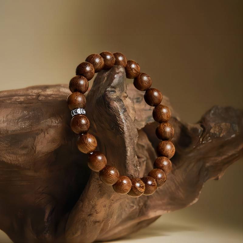 Wealth Attraction Sandalwood Bracelet - Calm • Clarity • Harmony - prop-styled shot