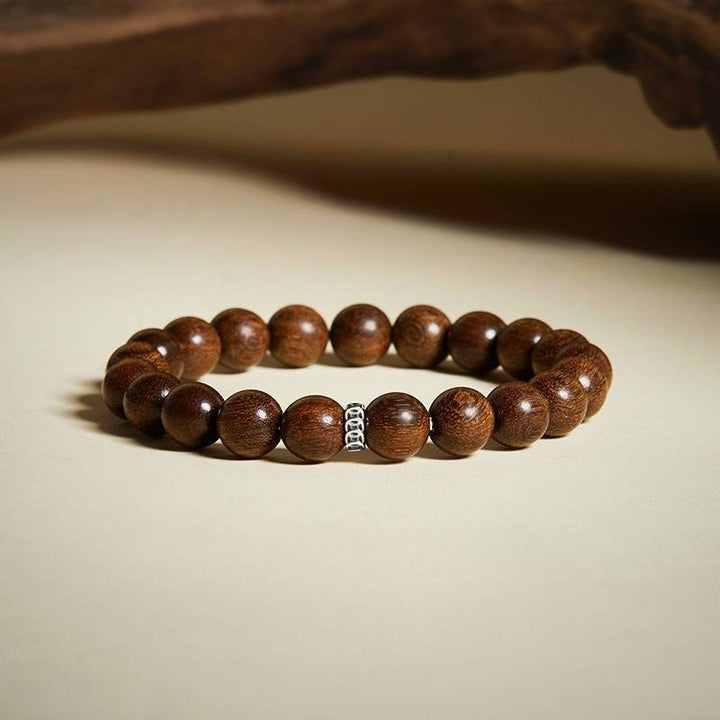 Wealth Attraction Sandalwood Bracelet - Calm • Clarity • Harmony - front view shot