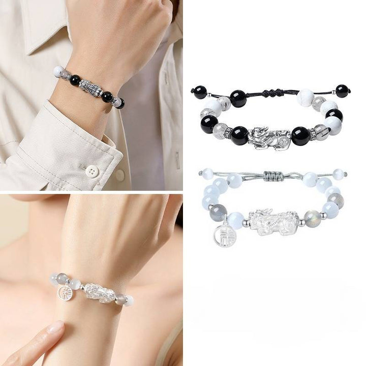 Wealth Guardian Pixiu Charm Bracelet - Protection &amp; Grounding - Style for couple