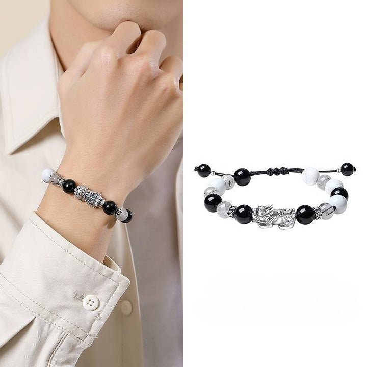 Wealth Guardian Pixiu Charm Bracelet - Protection &amp; Grounding - Style for men